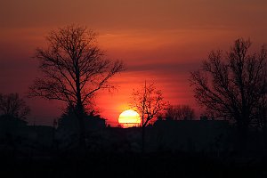 Tramonto Dalla ciclabile del Naviglio Grande, Tramonto nei pressi di Robecco